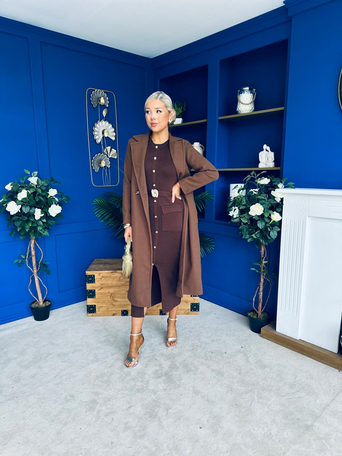 Angela Detailed Trench Coat Coco