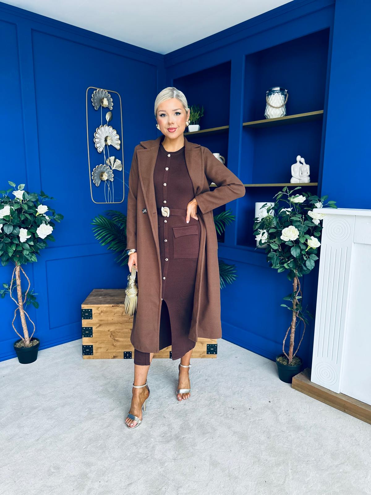 Angela Detailed Trench Coat Coco