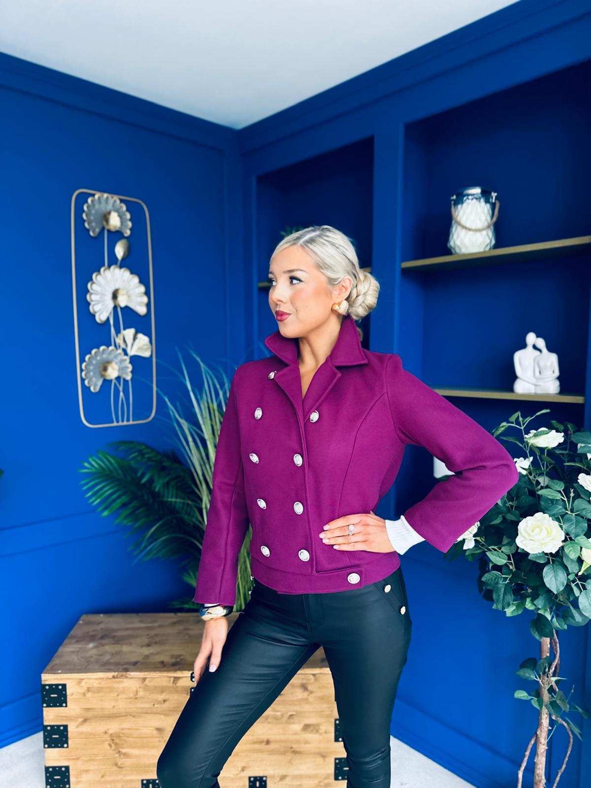 Jackson Detailed Jacket Plum