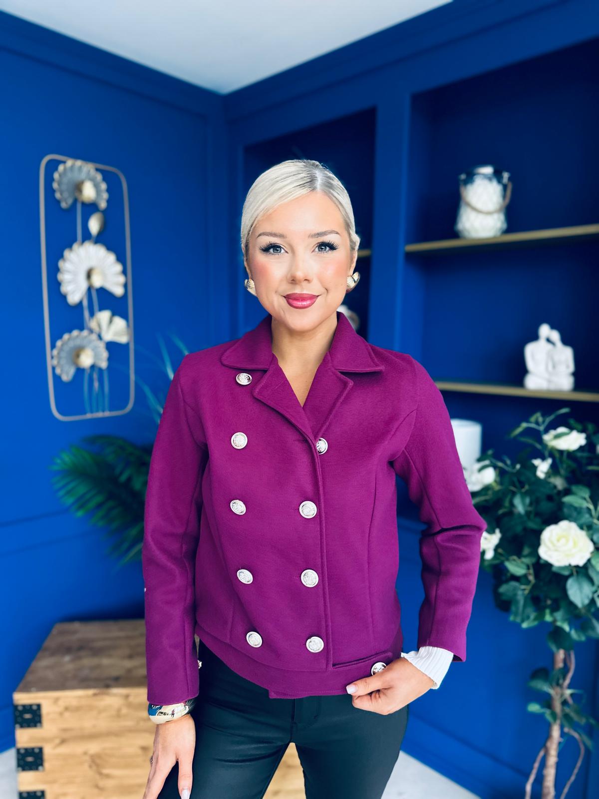 Jackson Detailed Jacket Plum