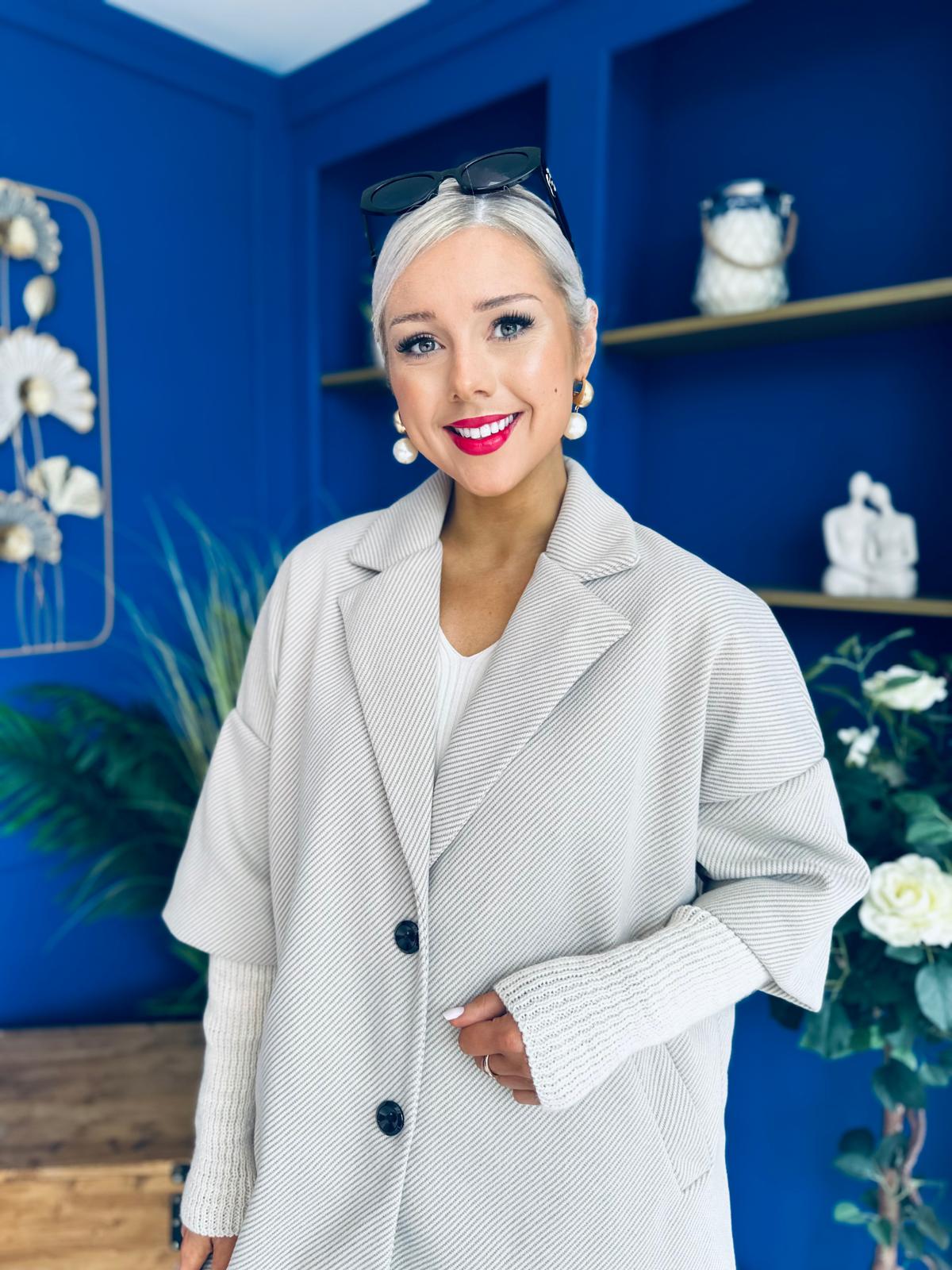 Collette Detailed Coat Beige