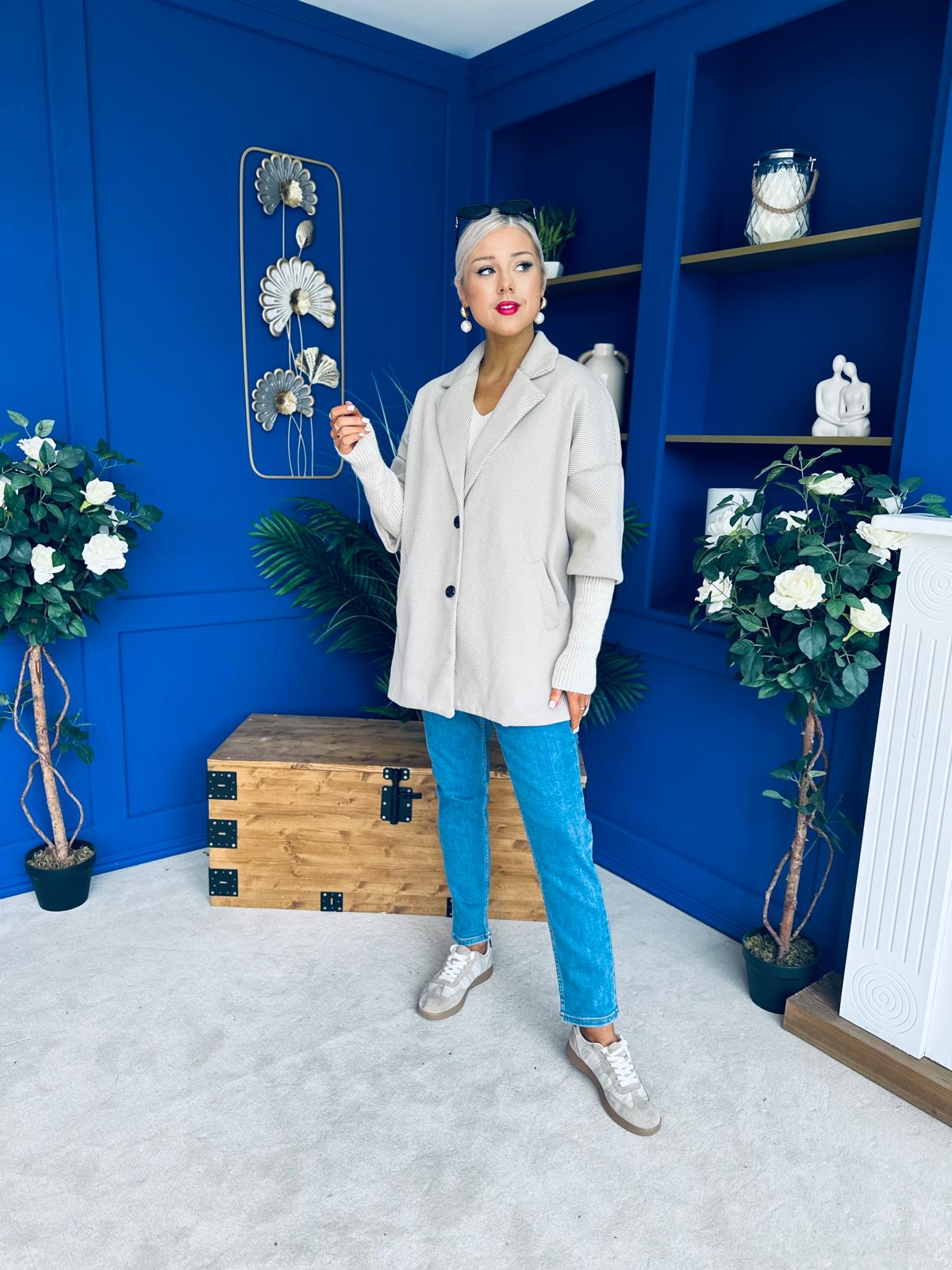 Collette Detailed Coat Beige