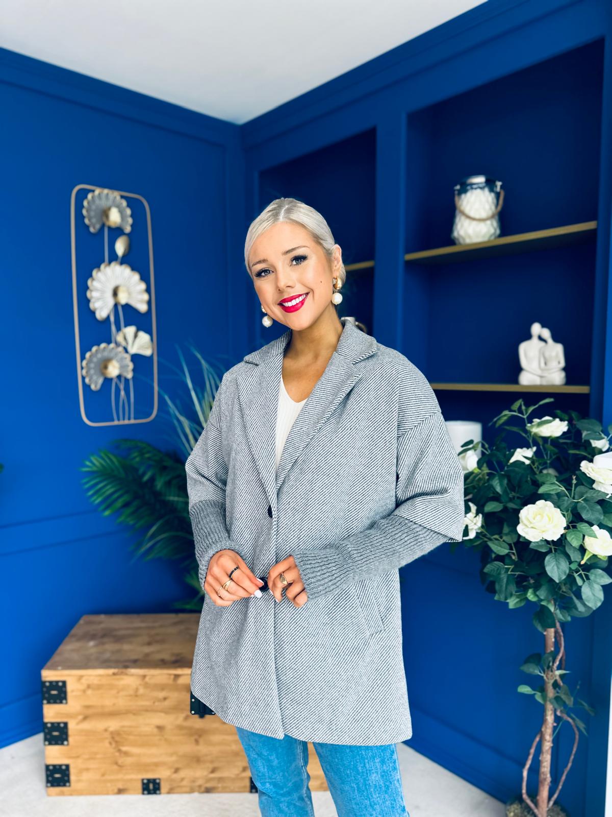 Collette Detailed Coat Grey