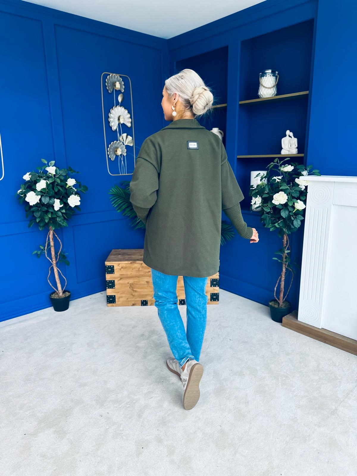 Collette Detailed Coat Khaki
