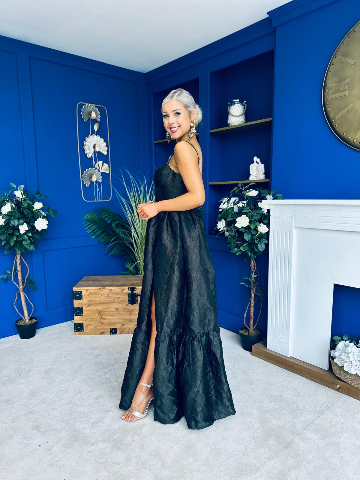 Jacinta Detailed Occasion Dress Black