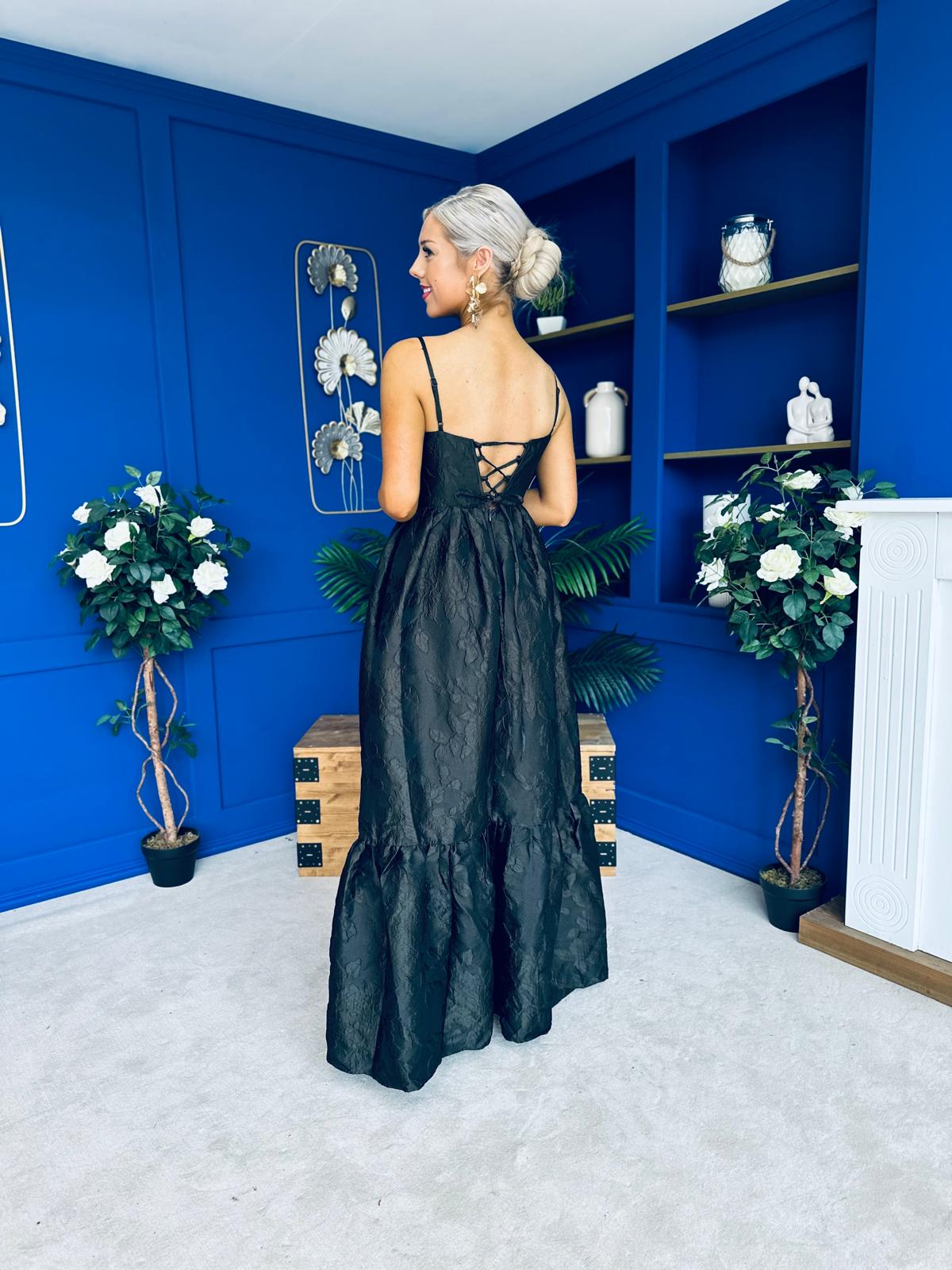 Jacinta Detailed Occasion Dress Black