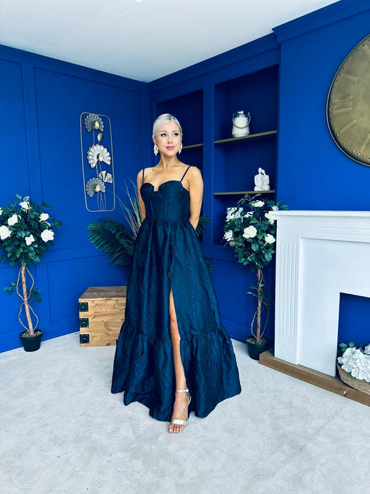 Jacinta Detailed Occasion Dress Navy