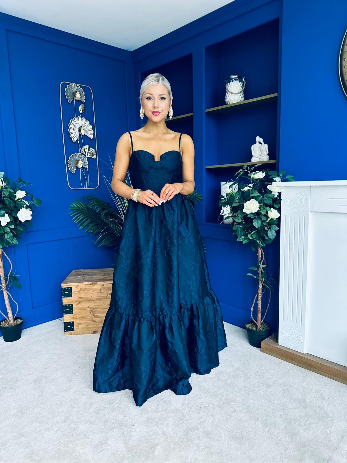 Jacinta Detailed Occasion Dress Navy
