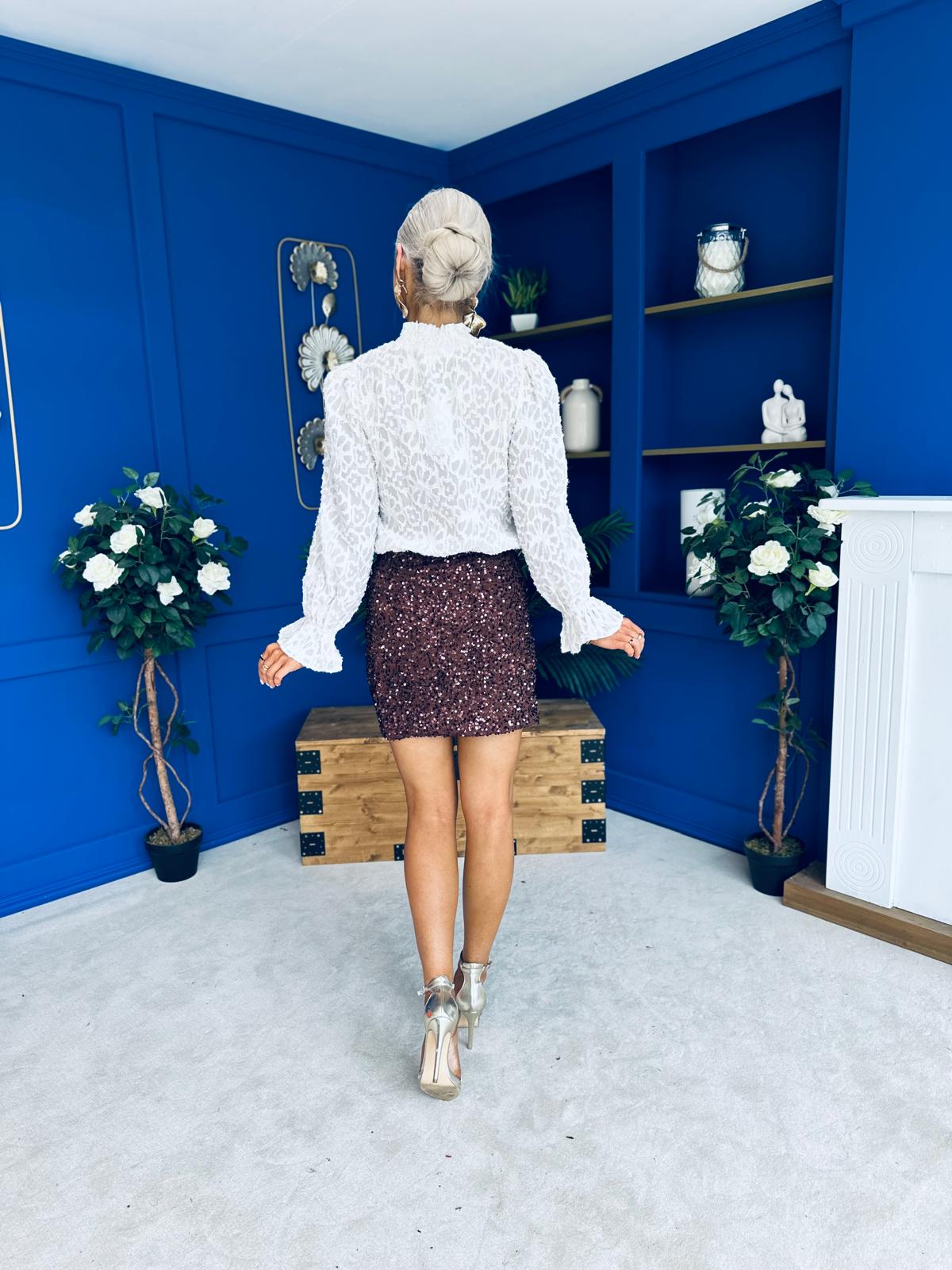 Helena Sequin Mini Skirt Coco