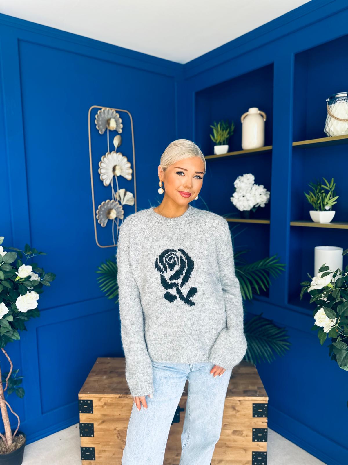 Rosie Chunky Knit Jumper Grey