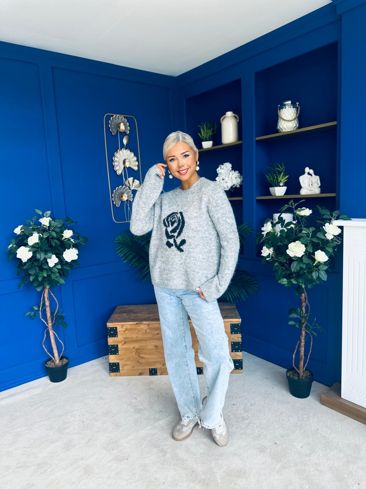 Rosie Chunky Knit Jumper Grey