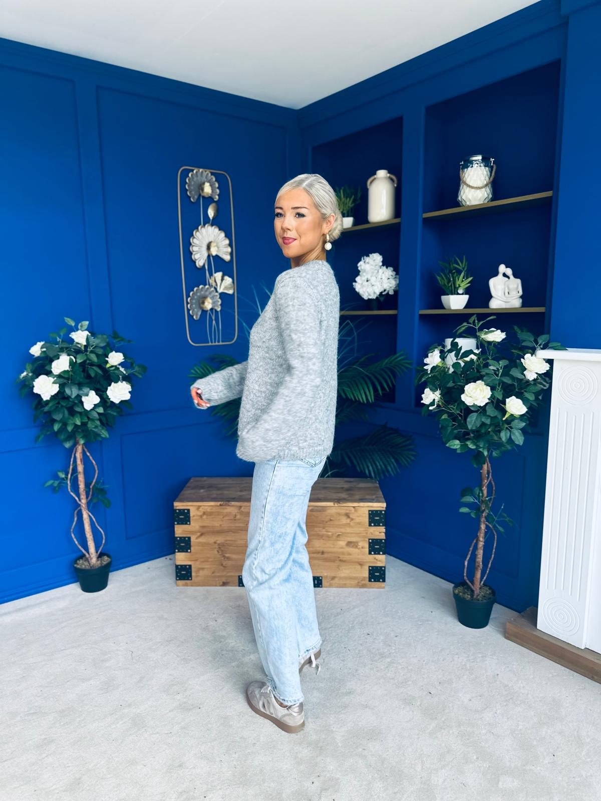 Rosie Chunky Knit Jumper Grey