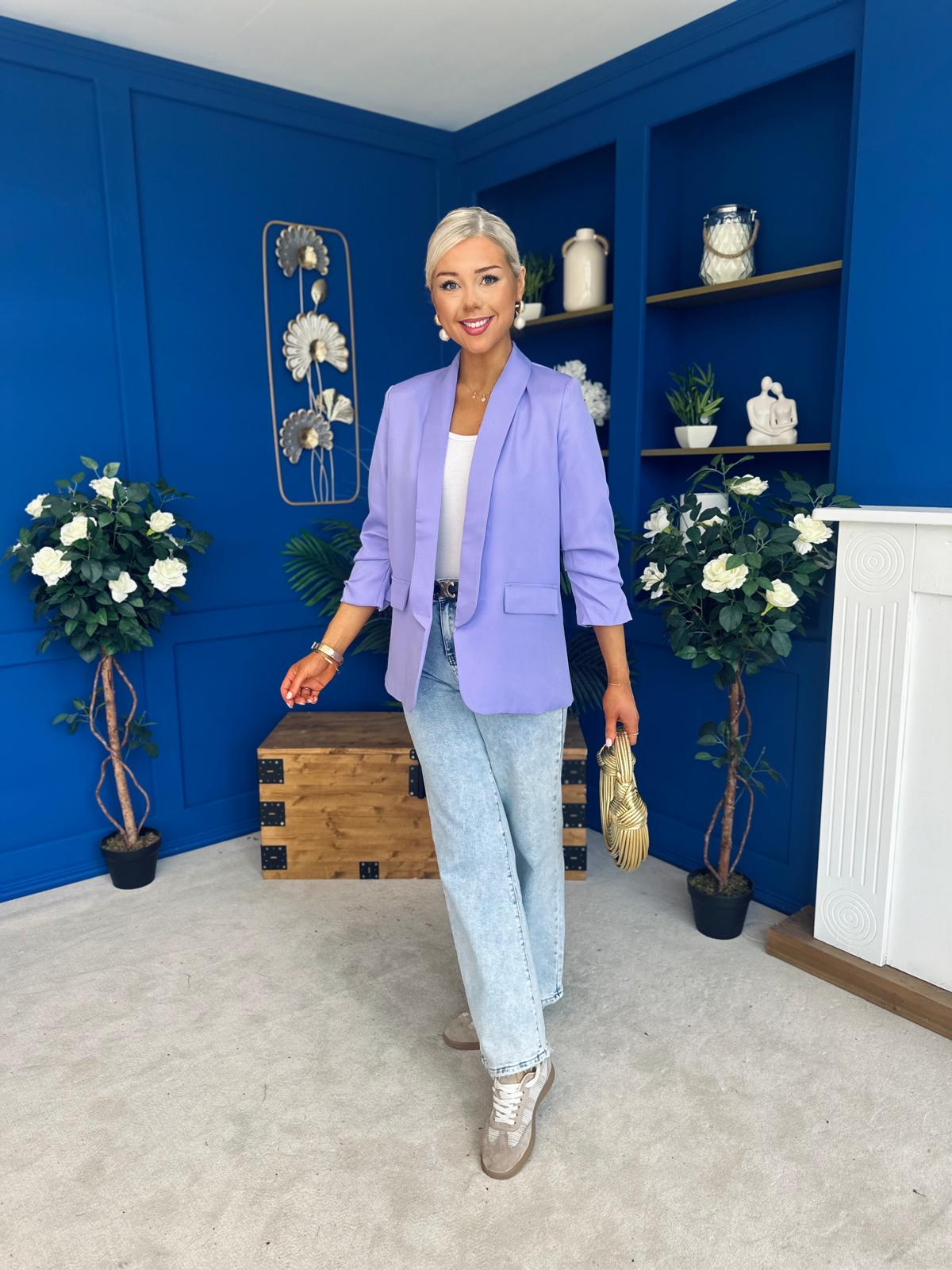 Lydia Detailed Blazer Lilac