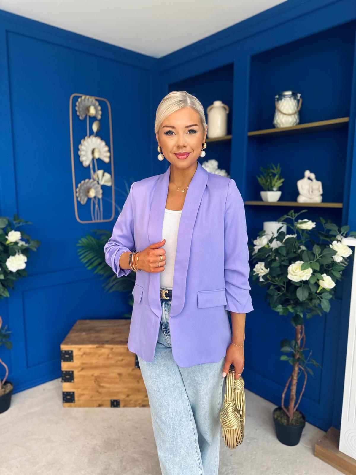 Lydia Detailed Blazer Lilac