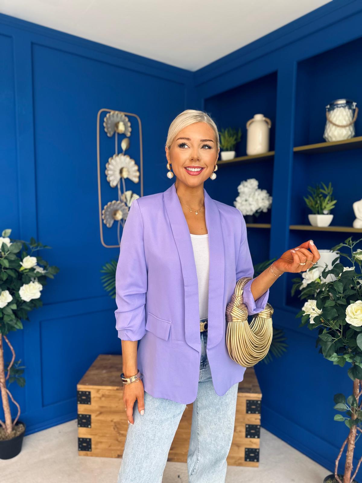 Lydia Detailed Blazer Lilac