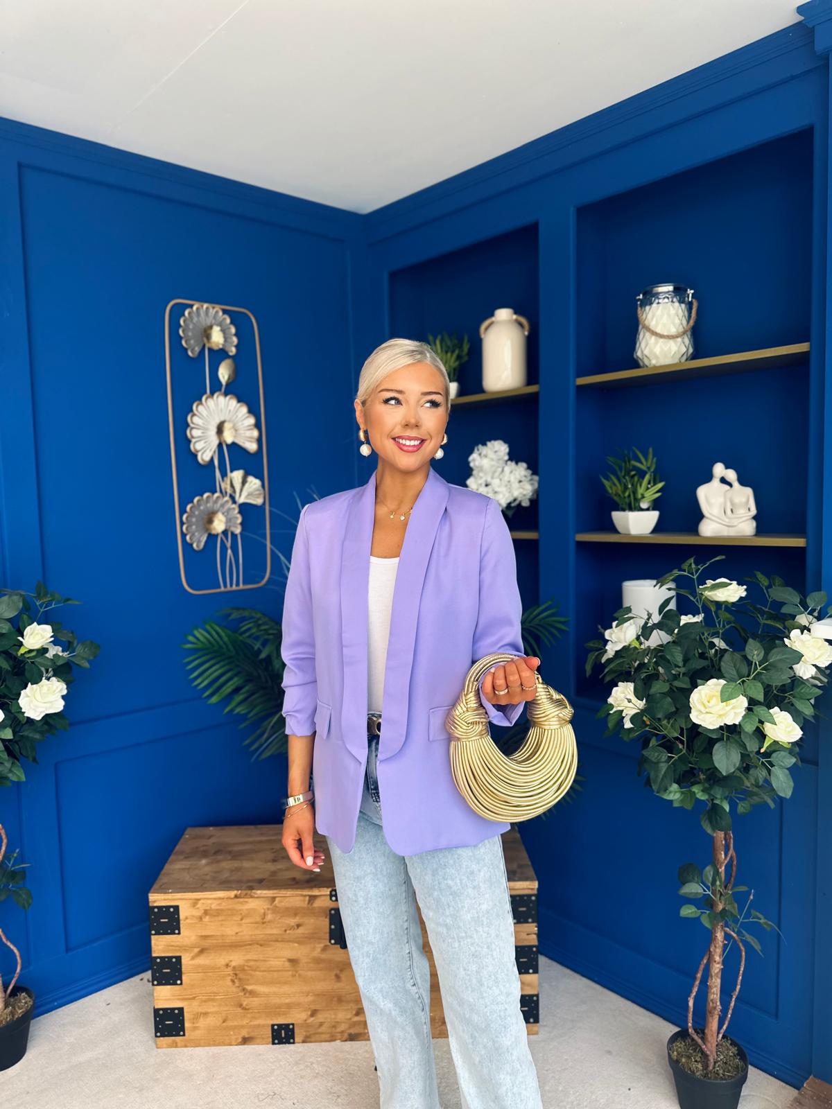 Lydia Detailed Blazer Lilac
