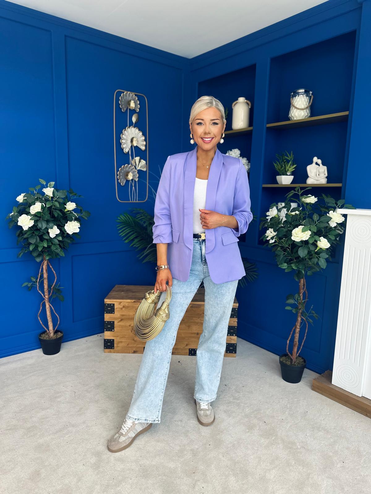 Lydia Detailed Blazer Lilac