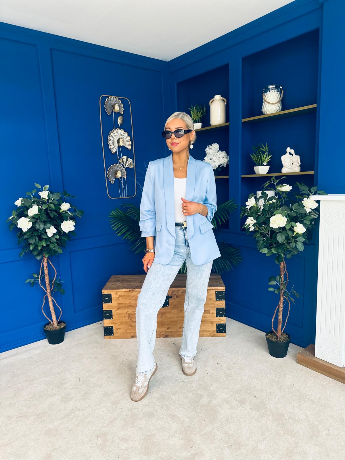 Lydia Detailed Blazer Pwr Blue