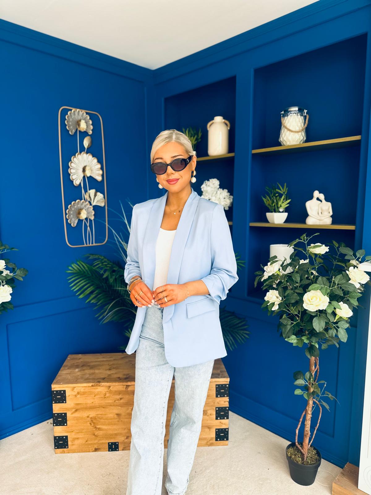 Lydia Detailed Blazer Pwr Blue