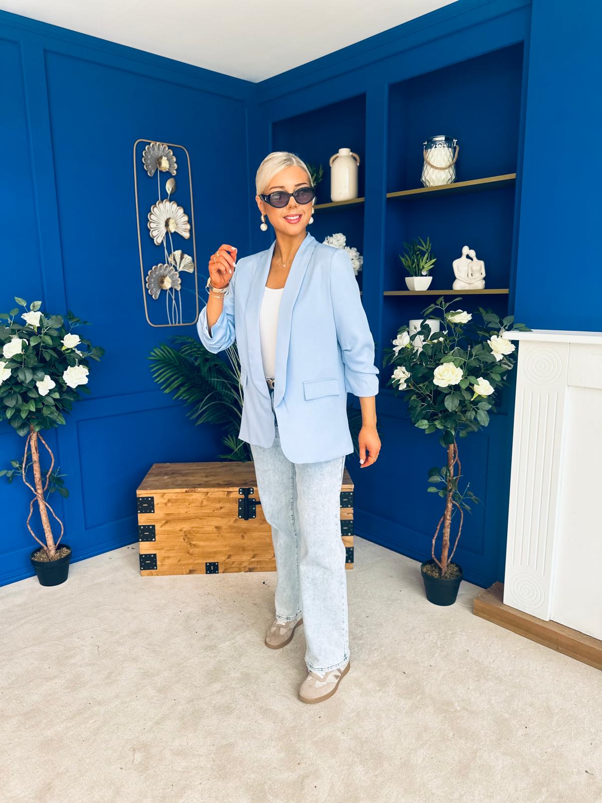 Lydia Detailed Blazer Pwr Blue
