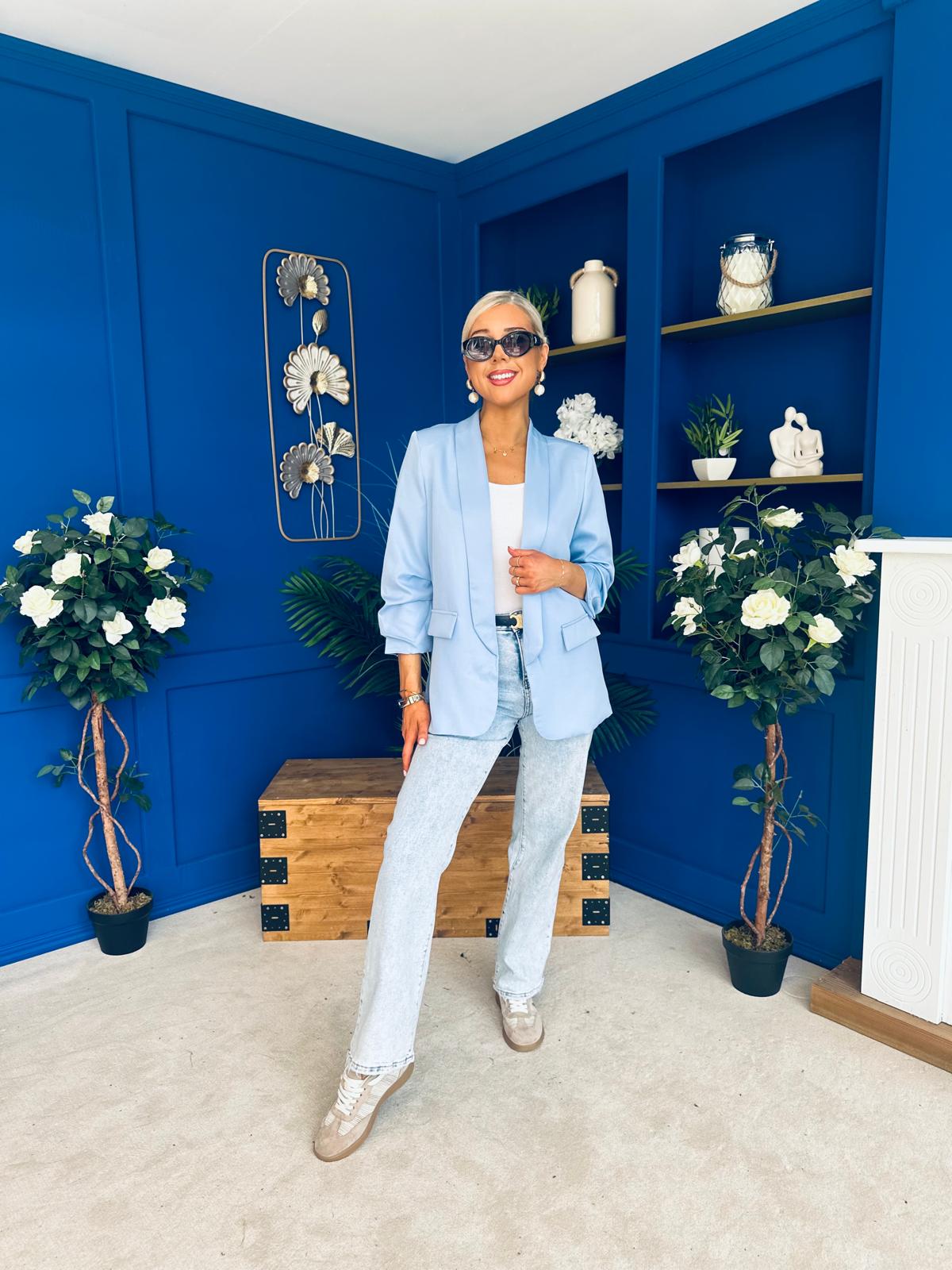 Lydia Detailed Blazer Pwr Blue