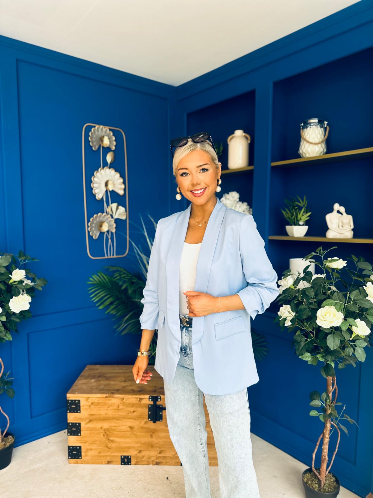 Lydia Detailed Blazer Pwr Blue