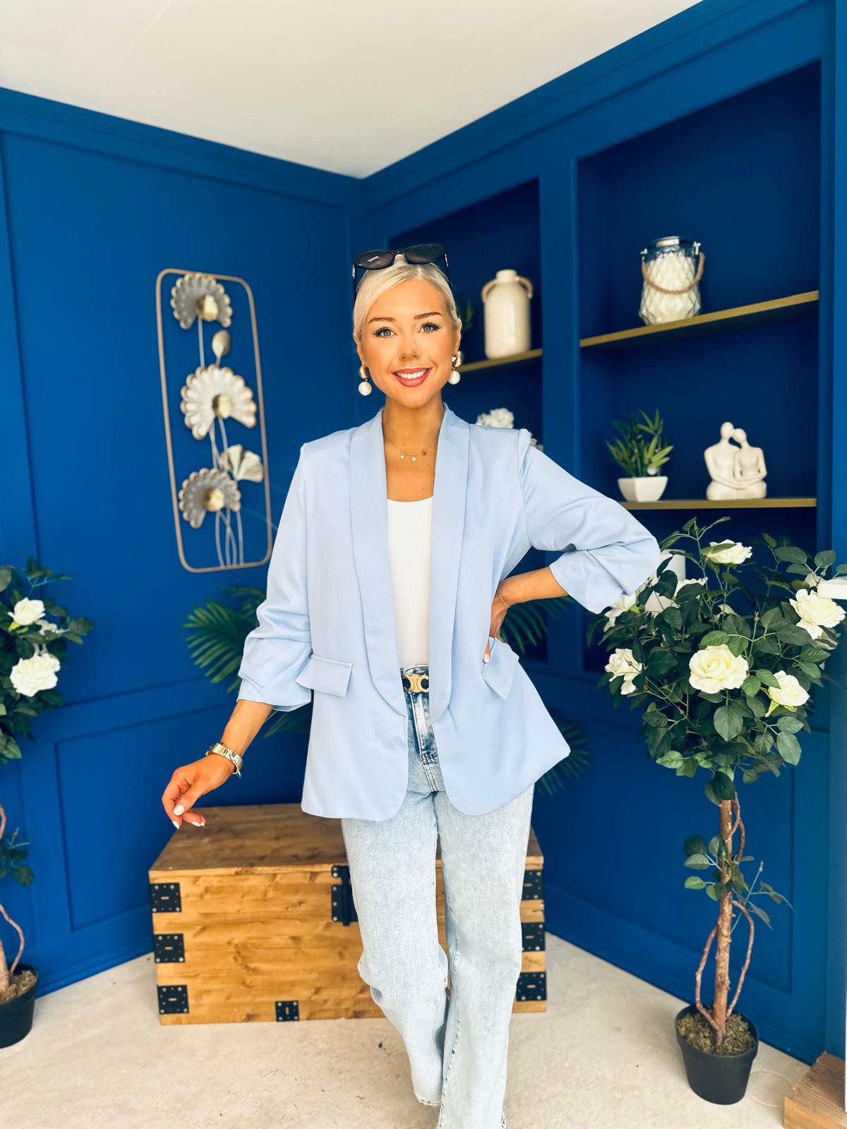 Lydia Detailed Blazer Pwr Blue