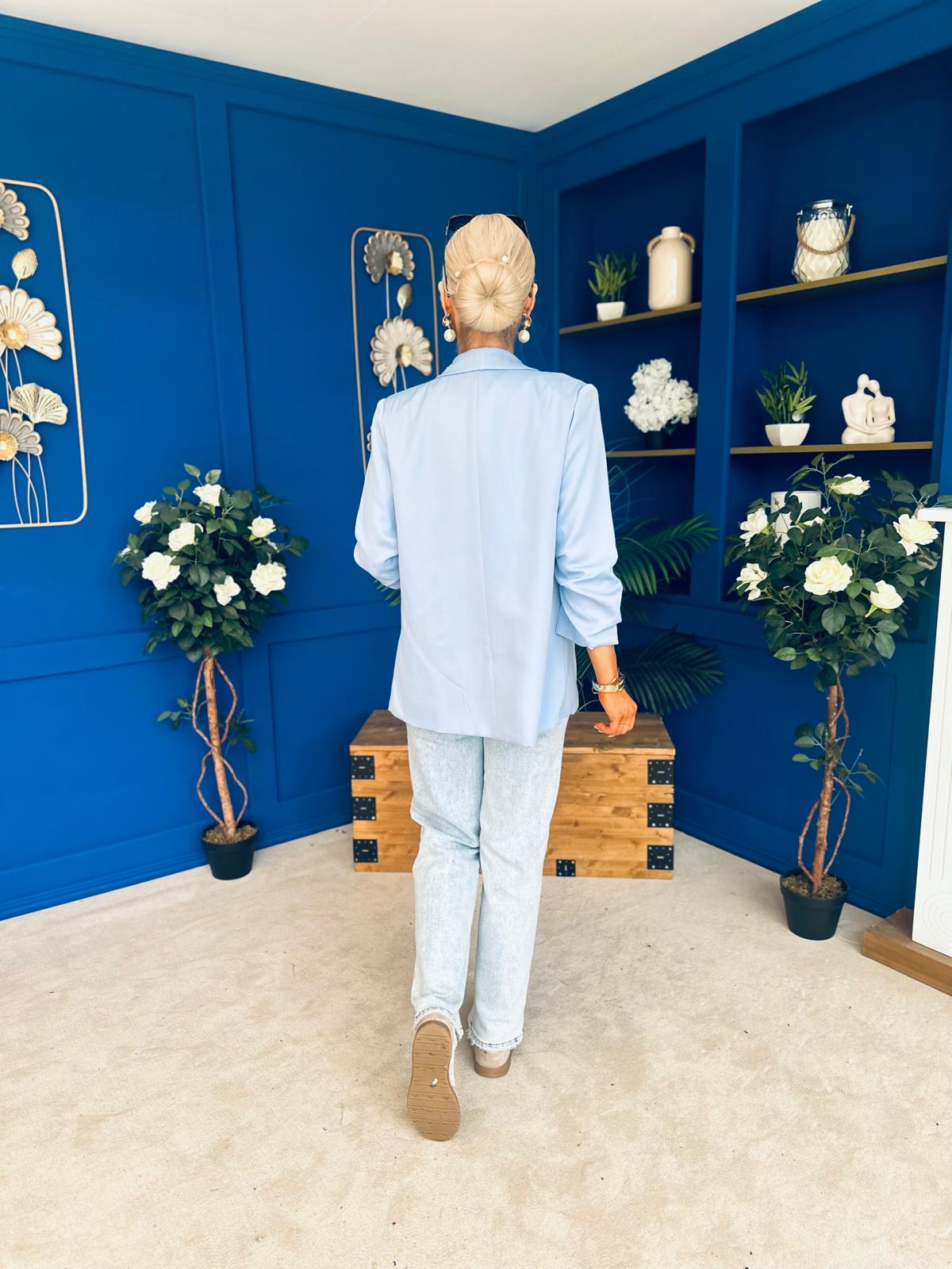 Lydia Detailed Blazer Pwr Blue