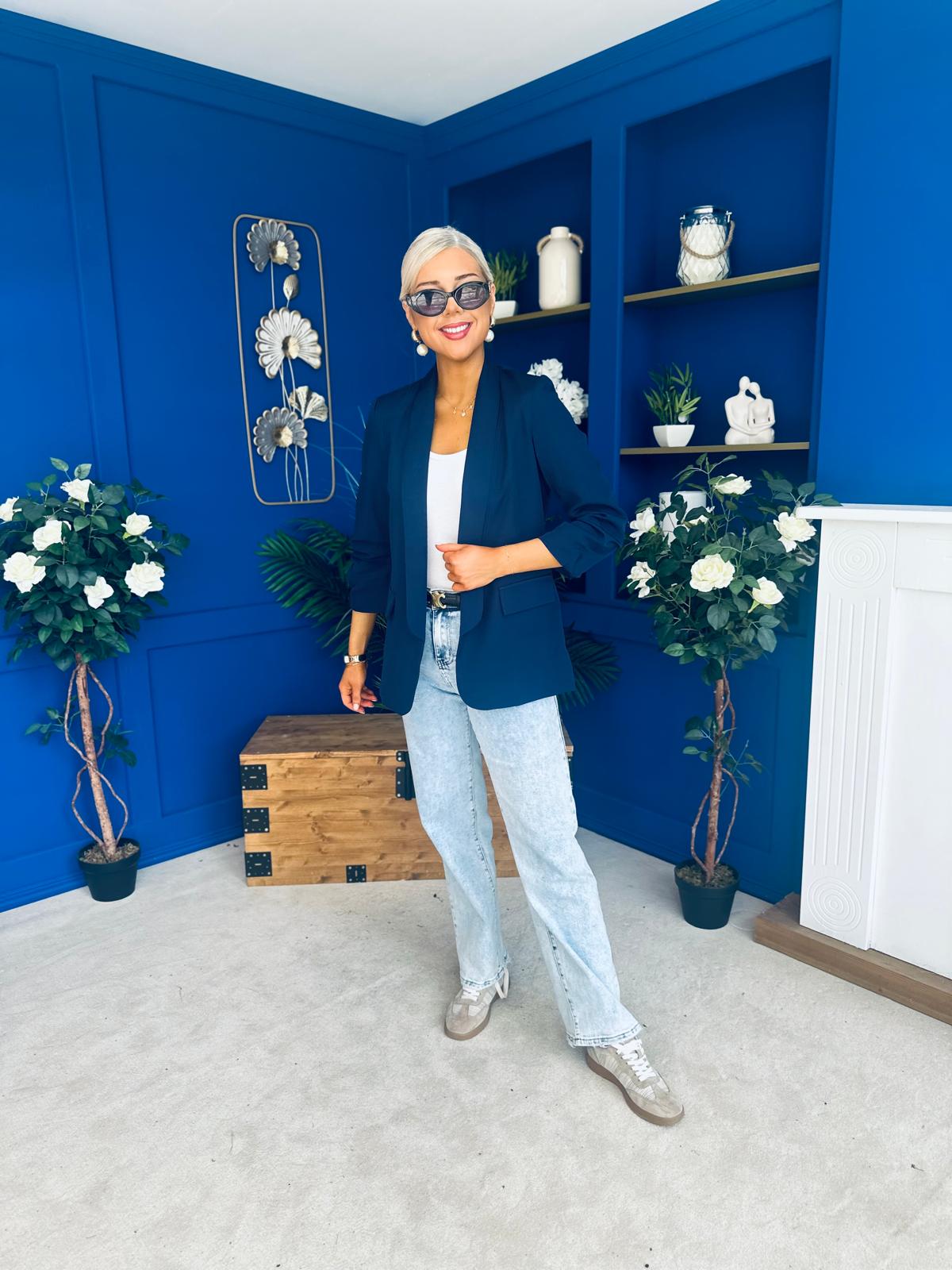 Lydia Detailed Blazer Navy