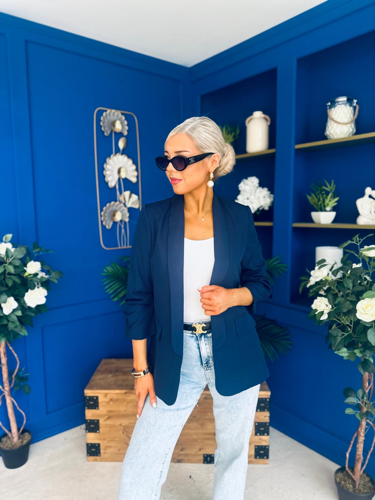 Lydia Detailed Blazer Navy