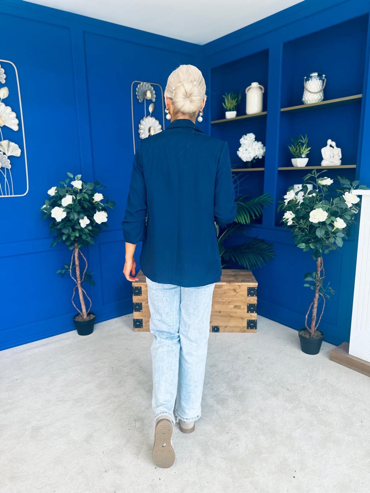 Lydia Detailed Blazer Navy
