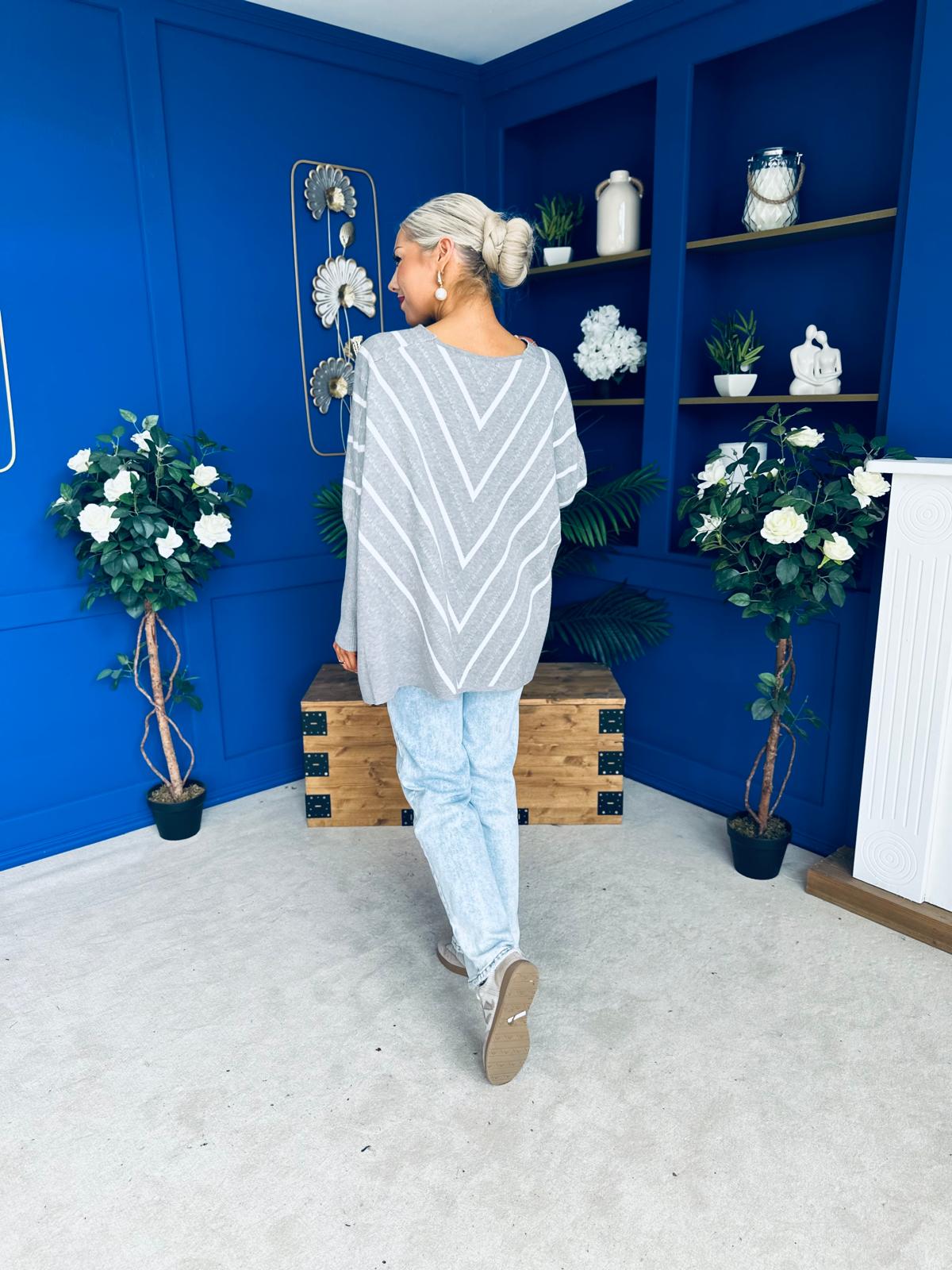 Cathy Detailed Jumper Grey
