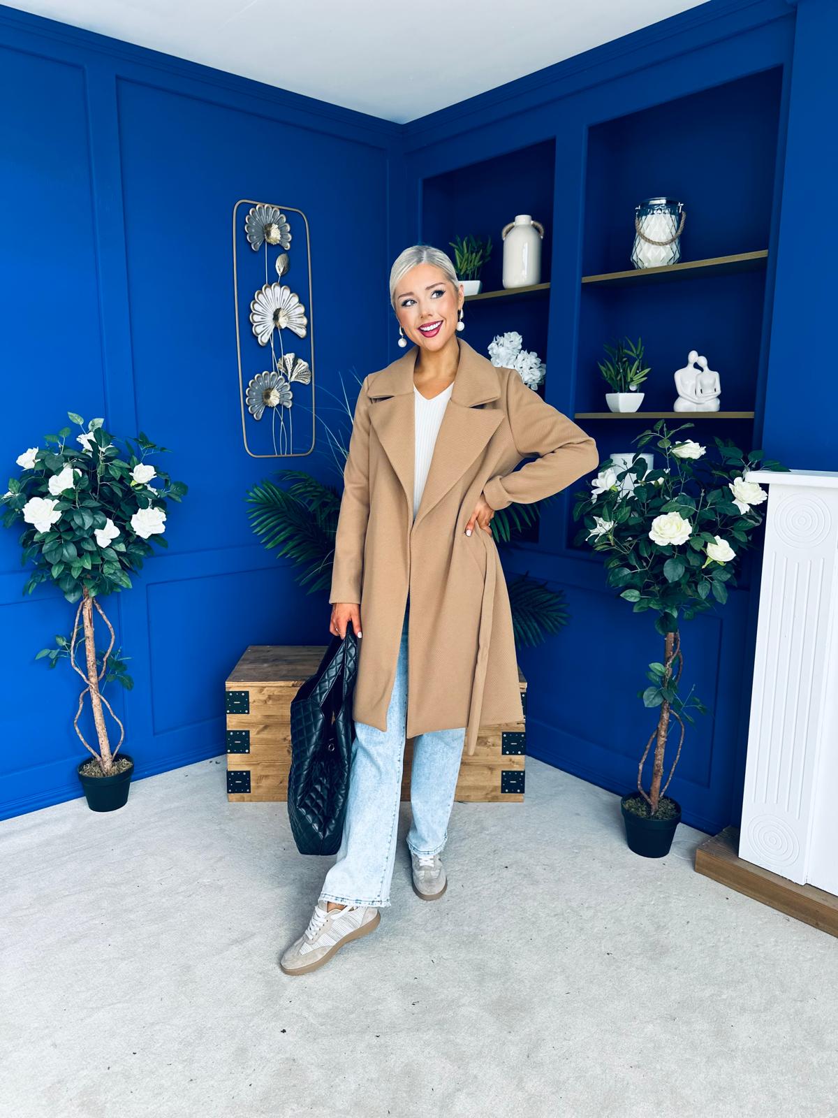 Leanne Detailed Trench Coat Camel