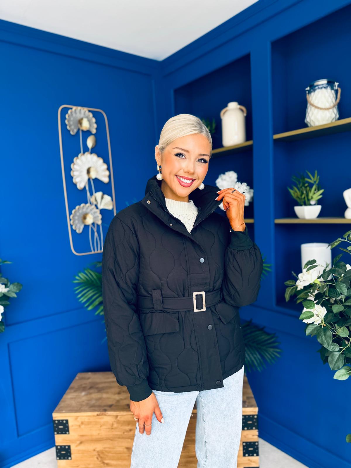 Mariah Quilted Jacket Black