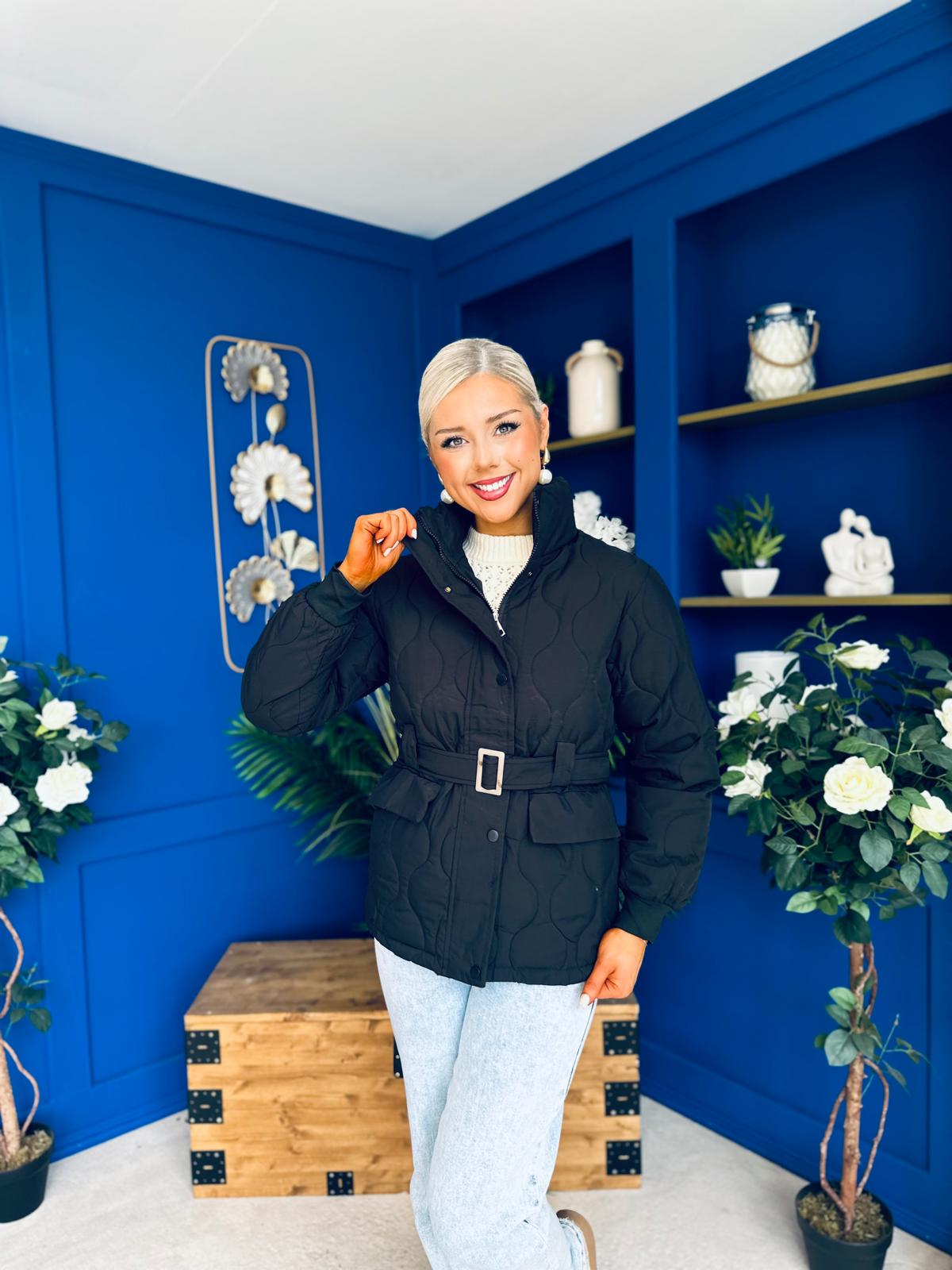 Mariah Quilted Jacket Black
