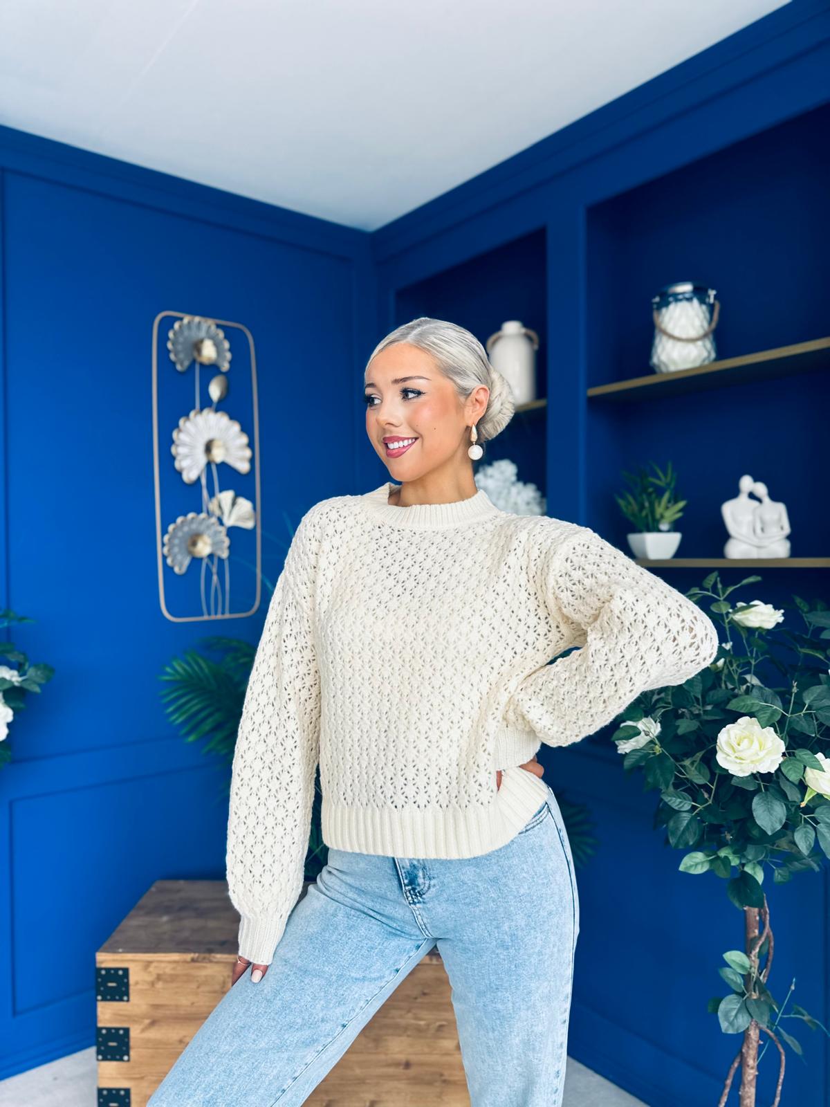 Angela Chunky Knit Jumper Cream