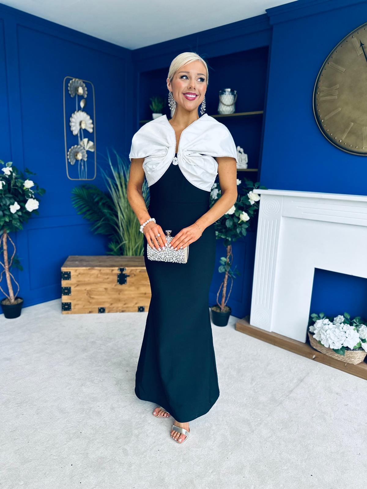 Gabrielle Detailed Occasion Dress Monochrome