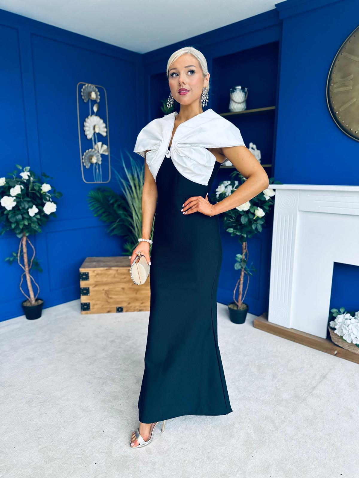 Gabrielle Detailed Occasion Dress Monochrome