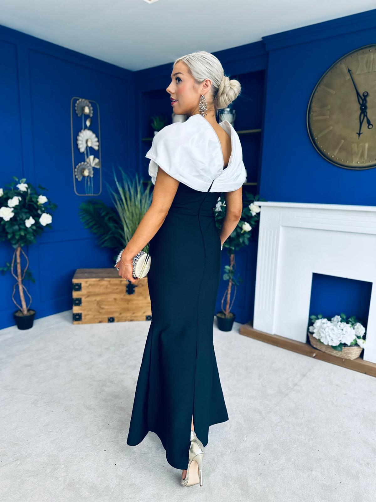 Gabrielle Detailed Occasion Dress Monochrome