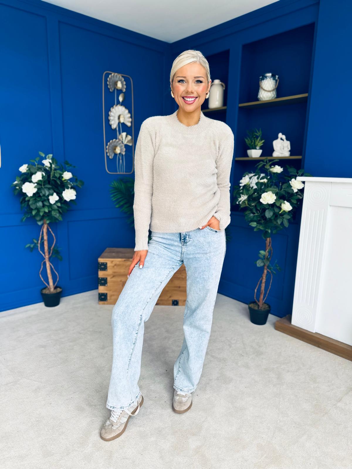 Ellen Chenille Style Top Taupe