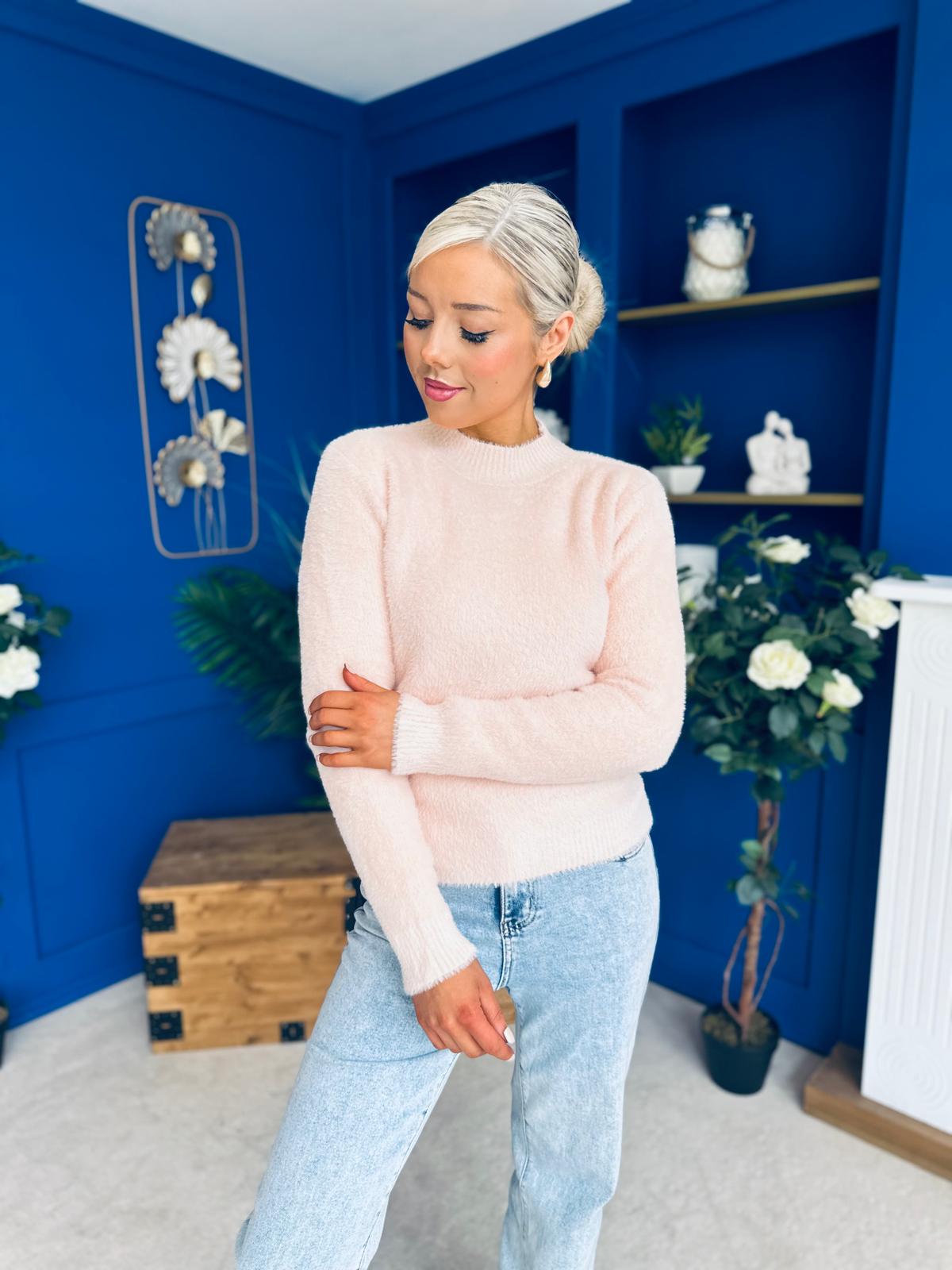 Ellen Chenille Style Top Pwr Pink