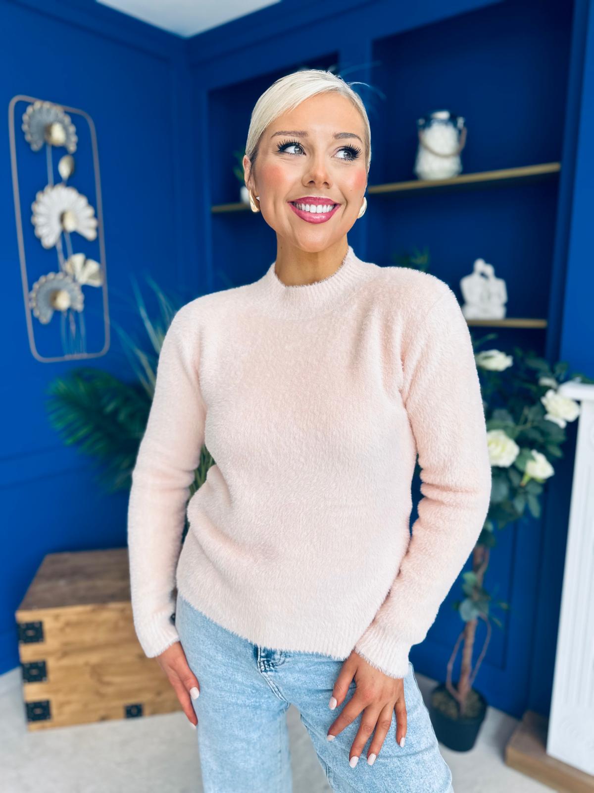 Ellen Chenille Style Top Pwr Pink