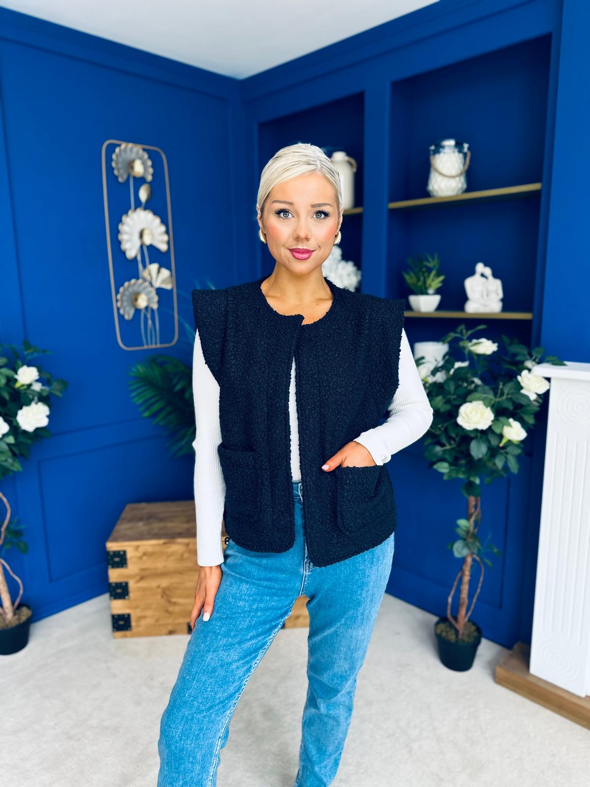 Maeve Detailed Gilet Navy