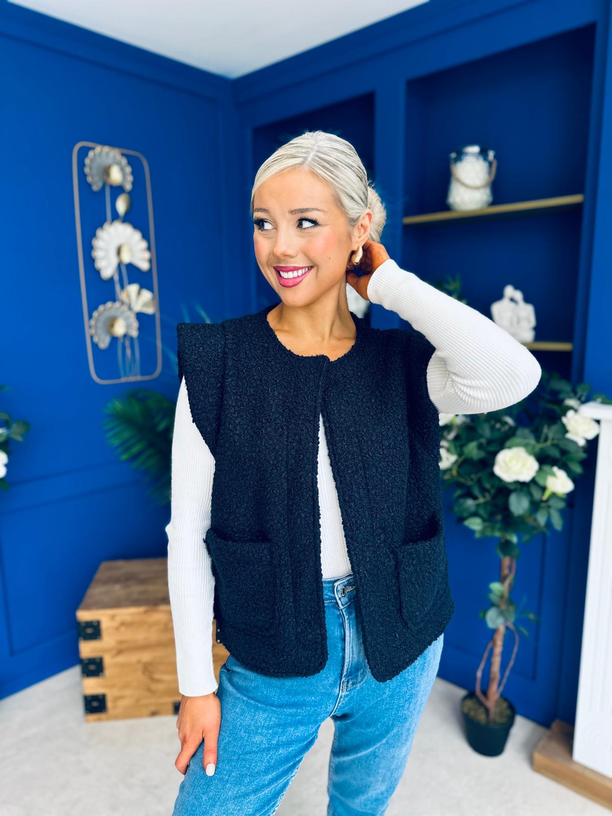 Maeve Detailed Gilet Navy