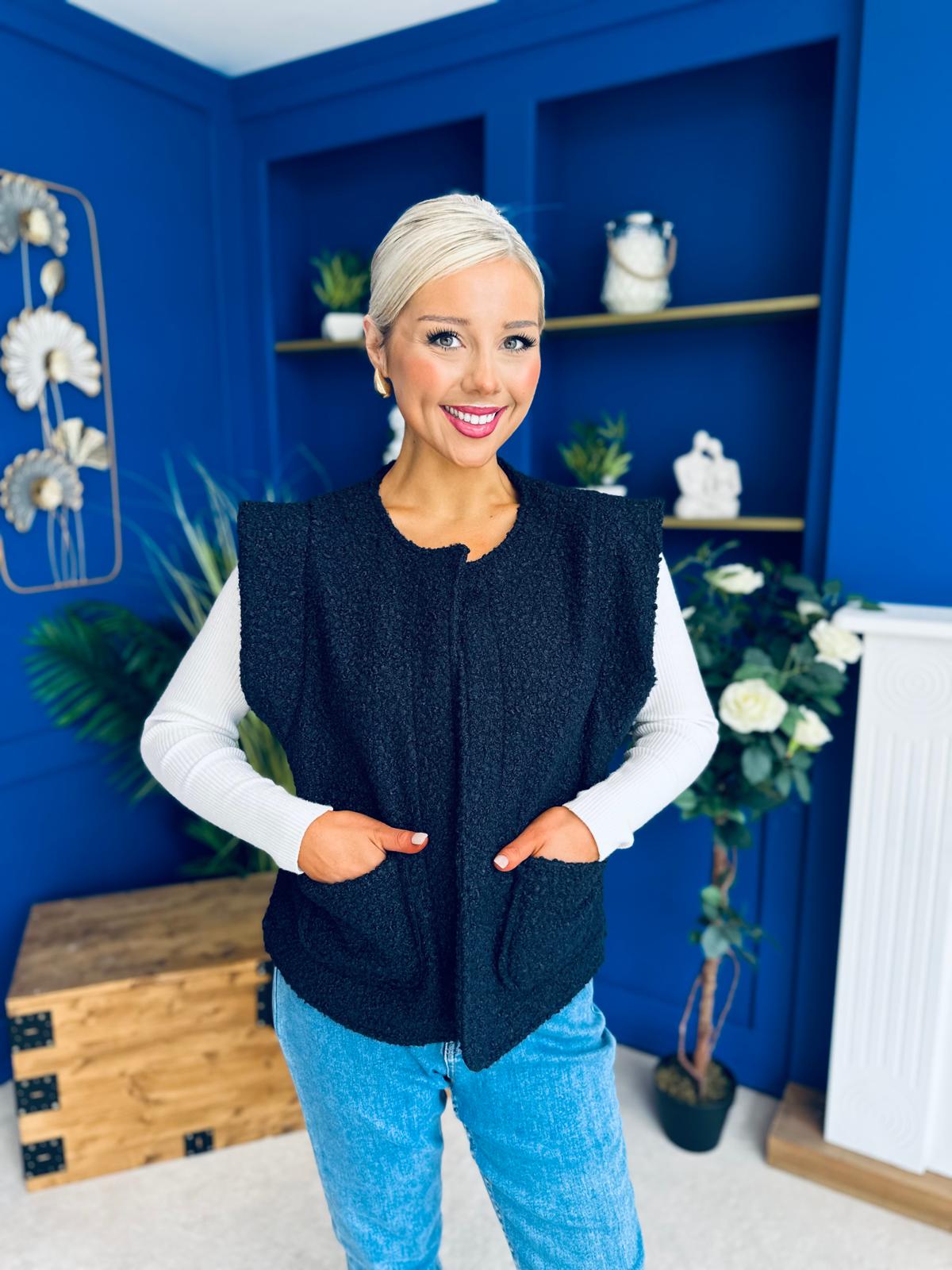 Maeve Detailed Gilet Navy