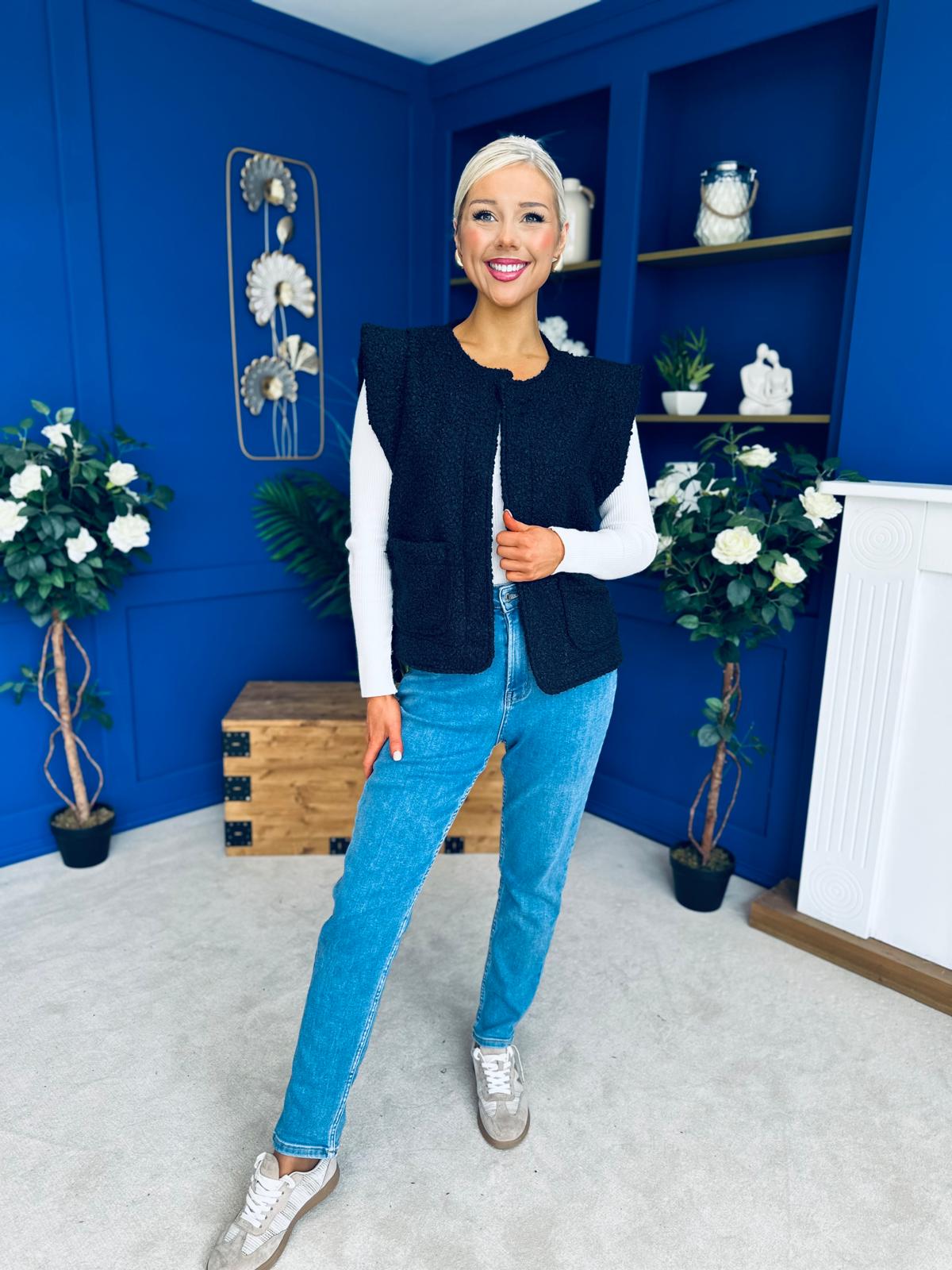 Maeve Detailed Gilet Navy