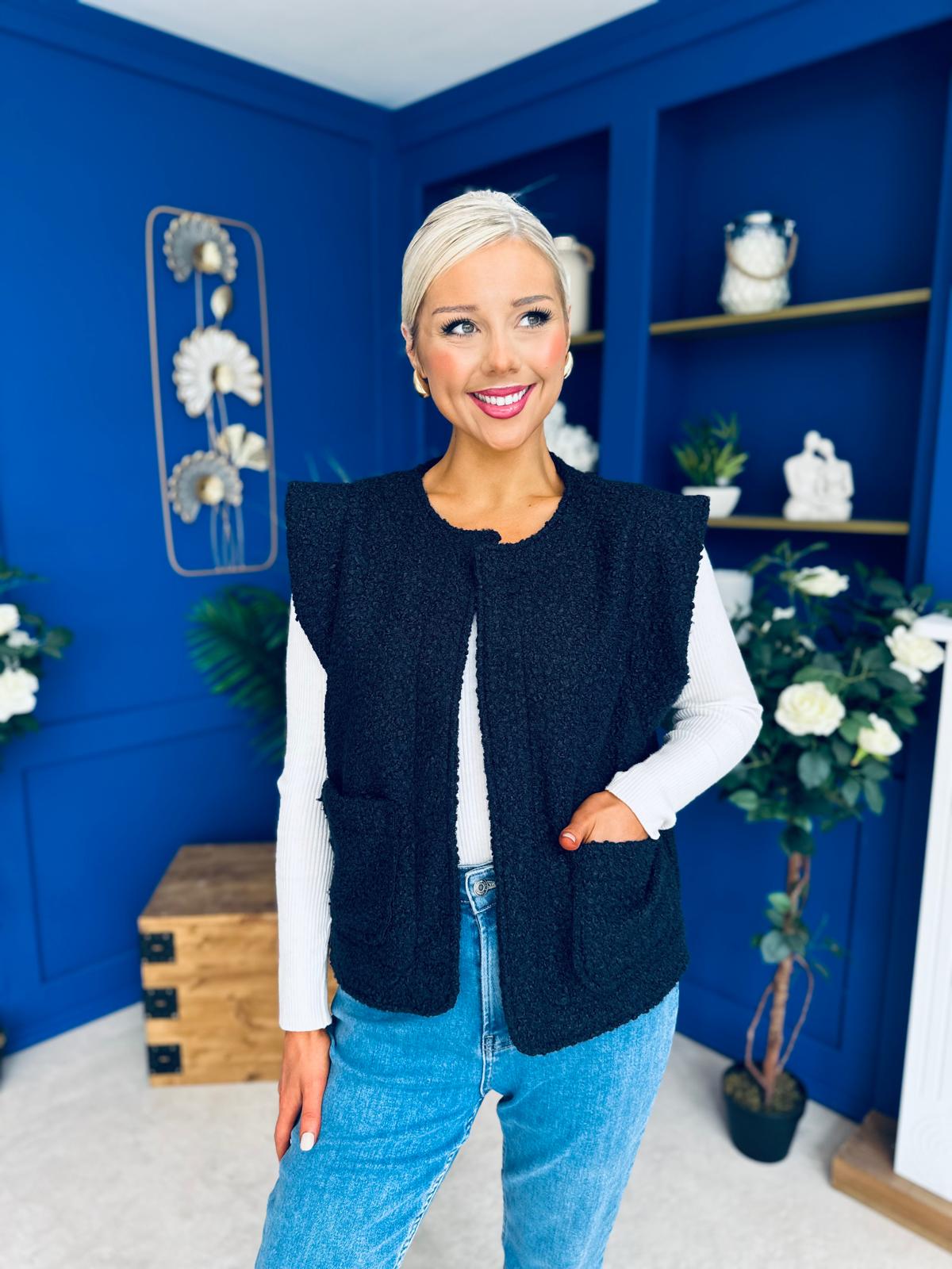 Maeve Detailed Gilet Navy