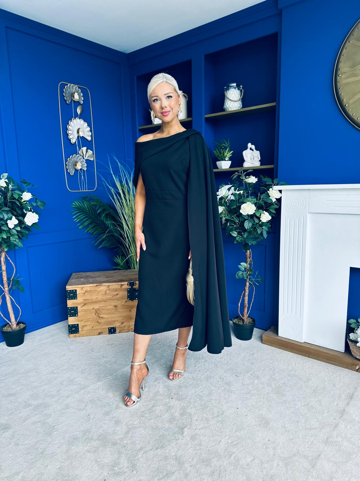 Amanda Detailed Occasion Dress Black