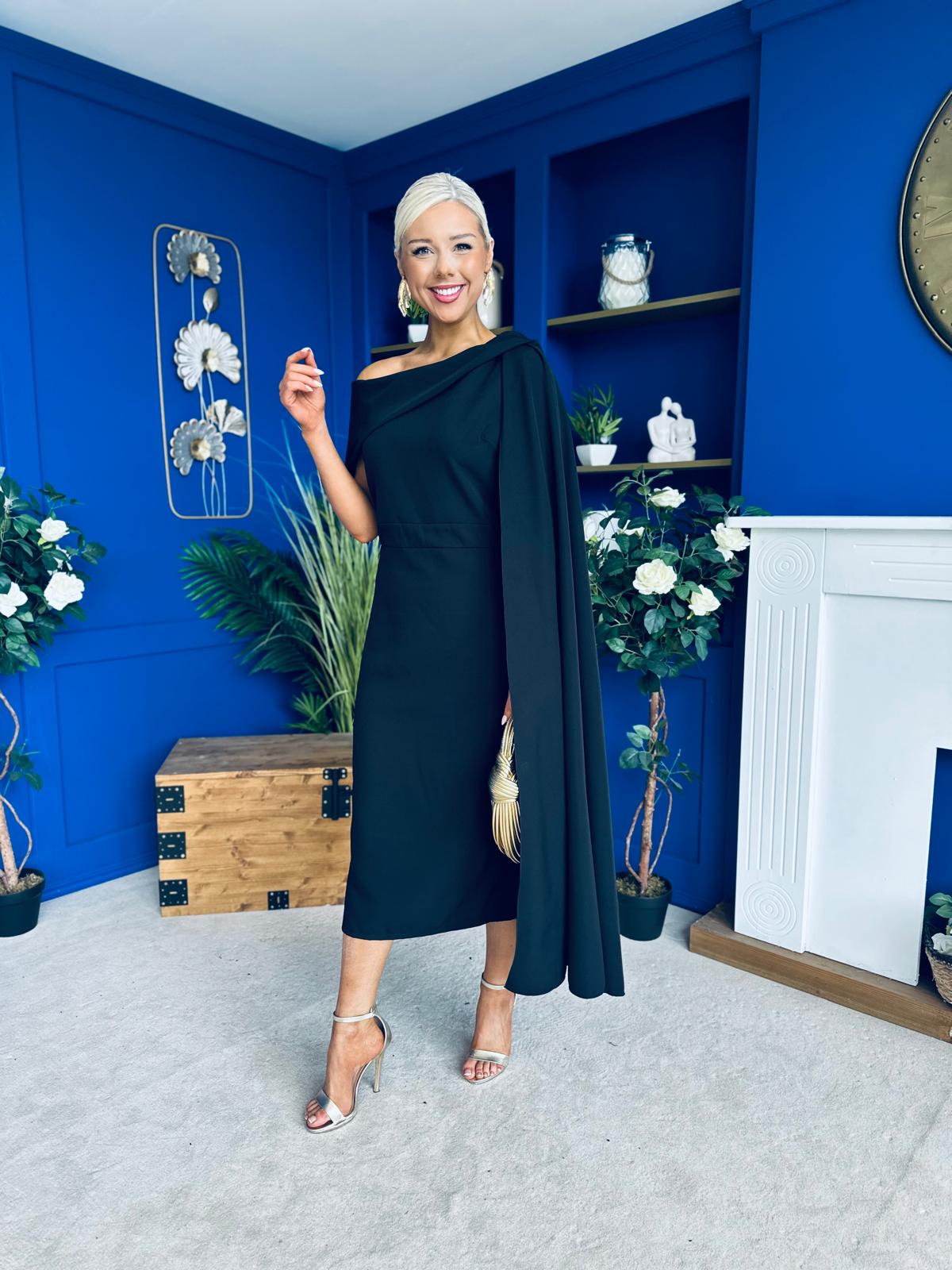 Amanda Detailed Occasion Dress Black