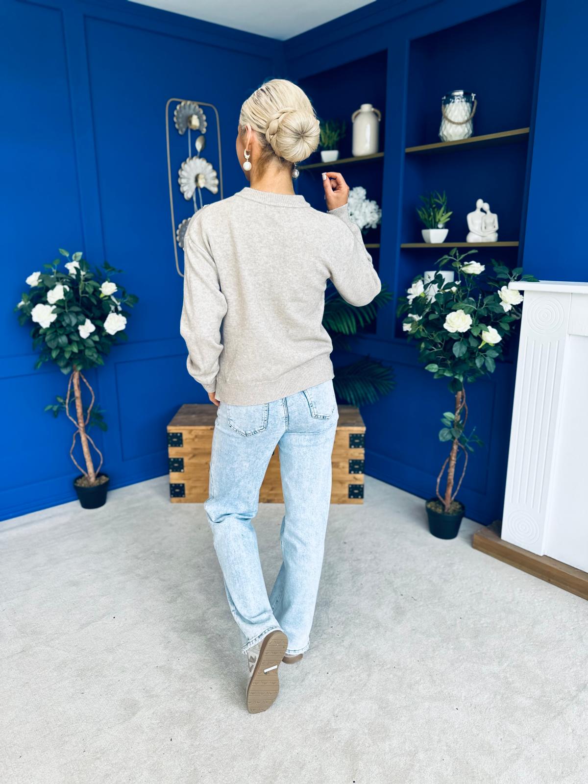 Savi Detailed Cardi Taupe